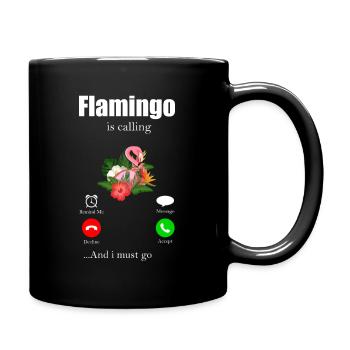 Flamingo - Mug uni - noir - Droite