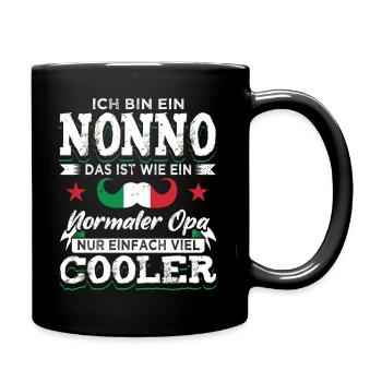 Italienischer Opa Bester Nonno - Tasse einfarbig - Schwarz - Rechts