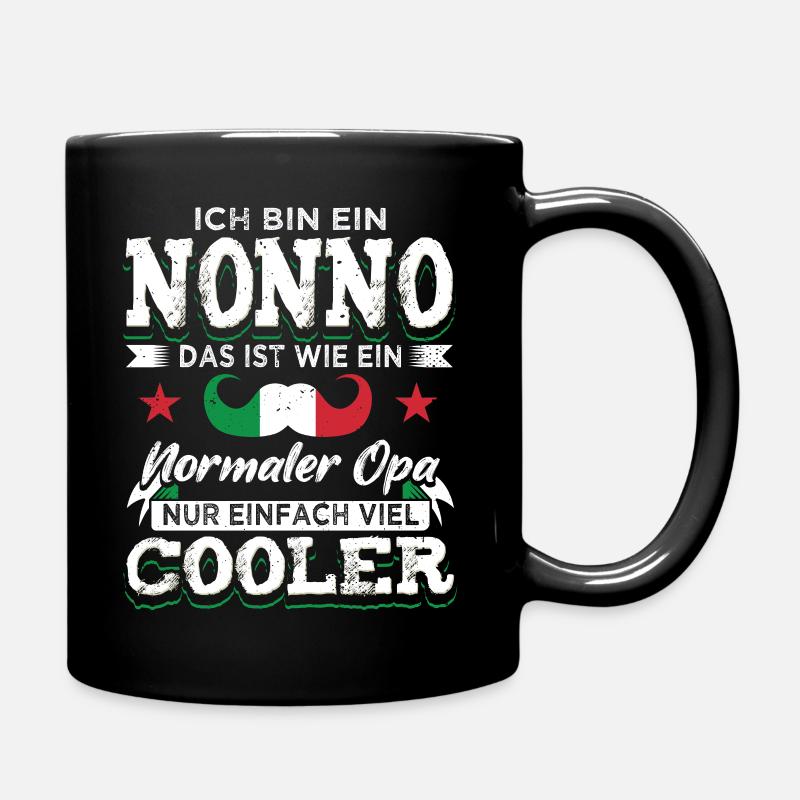 Italienischer Opa Bester Nonno - Tasse einfarbig - Schwarz