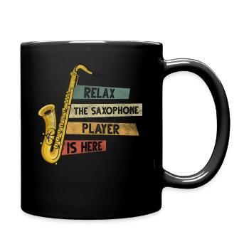 Saxophoniste Saxophoniste Musique de soufflage Saxophone - Mug uni - noir - Droite