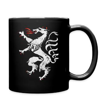 Steiermark Panther Wappen Retro - Tasse einfarbig - Schwarz - Rechts