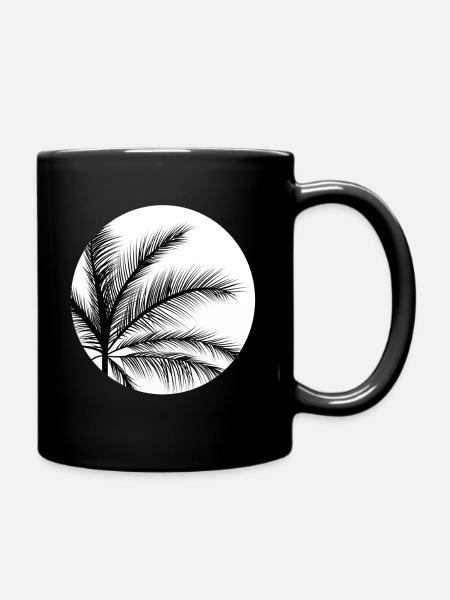 Sommer Sonne Urlaub Palmen Shirt Geschenk Mode - Tasse einfarbig - Schwarz