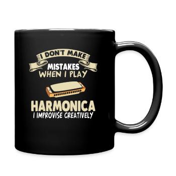 Harmonica Harmonica Chord Harmonica Harmonica - Full Colour Mug - black - Right