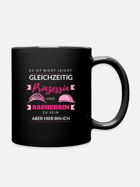 Bauherrin - Tasse einfarbig - Schwarz