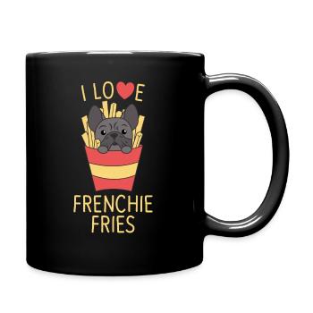 Frenchie Fries - doux Franösiche Bulldoge Frites - Mug uni - noir - Droite