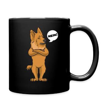 Sturer Harzer Fuchs Hund - Tasse einfarbig - Schwarz - Rechts