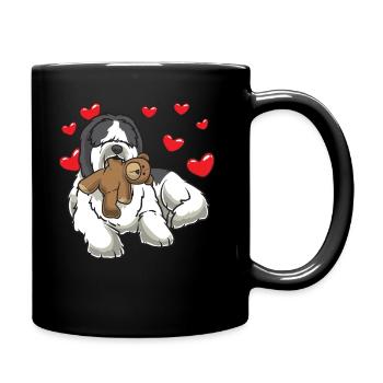 Nederlandse Schapendoes Dog - Full Colour Mug - black - Right