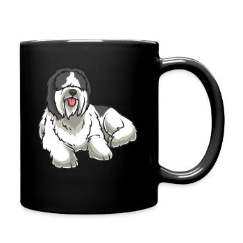 Nederlandse Schapendoes Dog - Full Colour Mug - black - Right