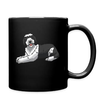 Sheepadoodle Chien - Mug uni - noir - Droite