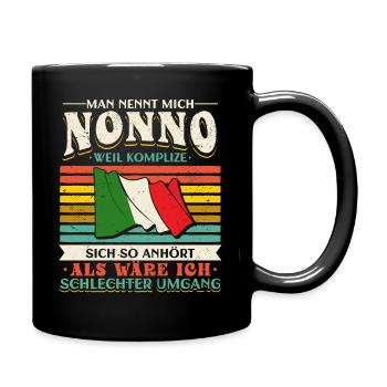 Italienischer Opa Bester Nonno - Tasse einfarbig - Schwarz - Rechts