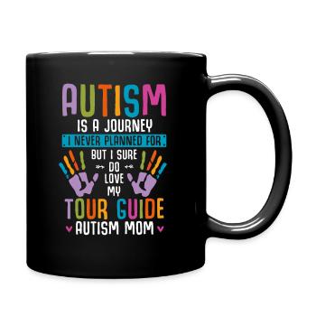Enfant de soutien de famille de maman d'autisme - Mug uni - noir - Droite