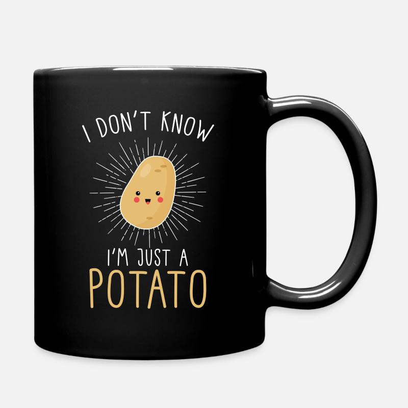 Nourriture kawaii de pomme de terre de kawaii - Mug uni - noir