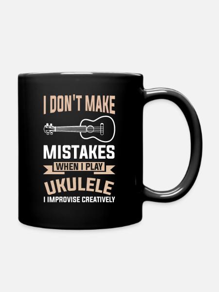 Ukulele Ukulelist Ukulele Player Musikverein - Full Colour Mug - black
