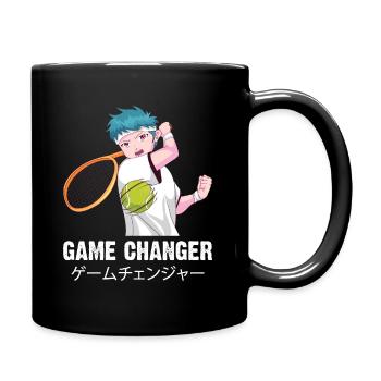 Tennis Anime Boy Husbando Game Changer Kanji Weeb - Full Colour Mug - black - Right
