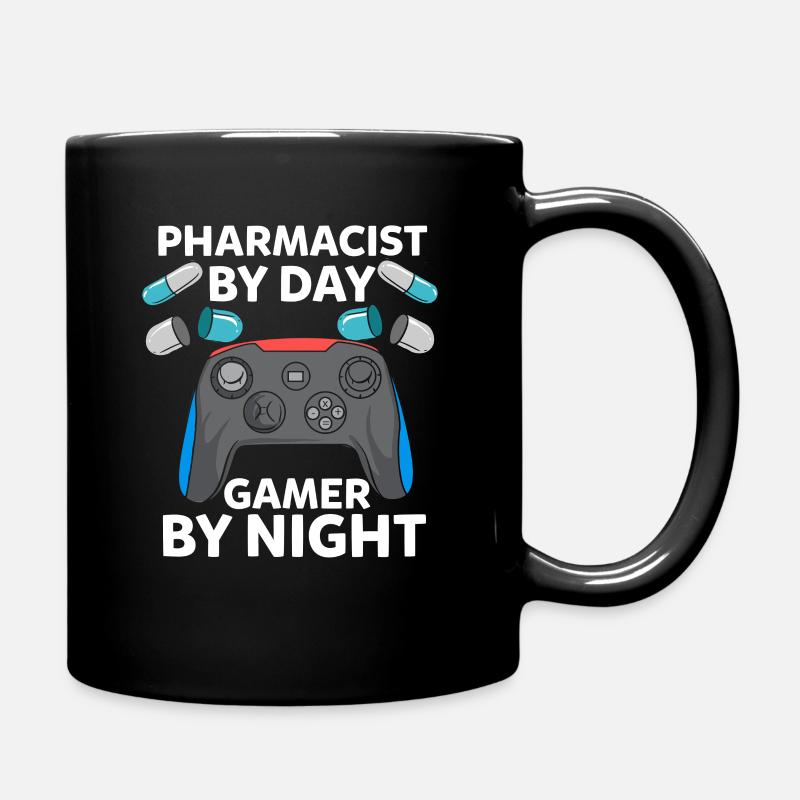 Pharmacist By Day Gamer By Night Cadeau - Mug uni - noir