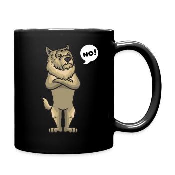 Sturer Berger de Picardie Hund lustig Hundefan - Tasse einfarbig - Schwarz - Rechts