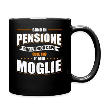 Finalmente la pensione! - Regali per la pensione - Tasse einfarbig - Schwarz - Rechts
