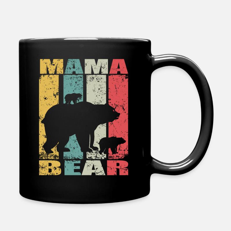 Mama Bear Baby Bär Familien Mutter Bear Mamabär - Tasse einfarbig - Schwarz