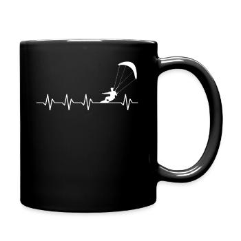 Kitesurf Kiteboarder Surfen Kiteboarden - Tasse einfarbig - Schwarz - Rechts