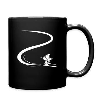 Skifahrer Design - Skifahren Wintersport Skipiste - Tasse einfarbig - Schwarz - Rechts