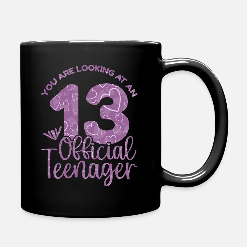 13. Geburtstag Mädchen 13 Jahre Teenager Geschenk - Tasse einfarbig - Schwarz