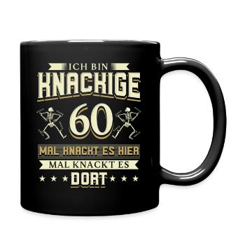 60 Geburtstag Mann - Tasse einfarbig - Schwarz - Rechts