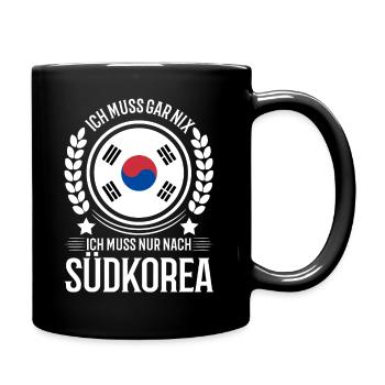 Südkorea Koranische Flagge Korea Souel Geschenk - Tasse einfarbig - Schwarz - Rechts