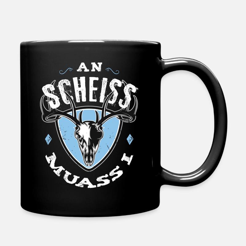 An Scheiss muass i - Tasse einfarbig - Schwarz