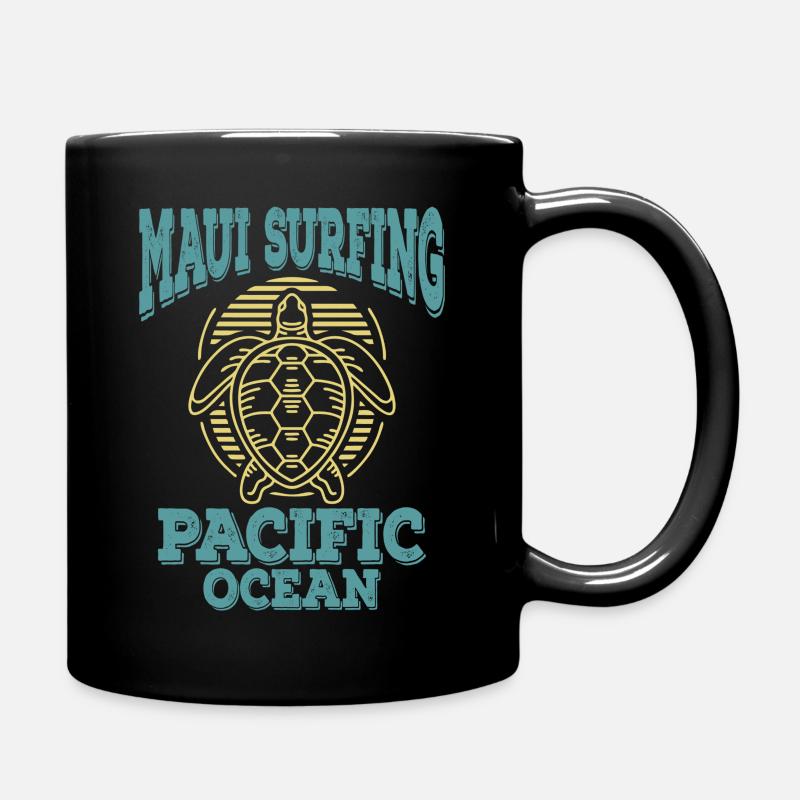 Maui Surfing Hawaii Pacific - Full Colour Mug - black