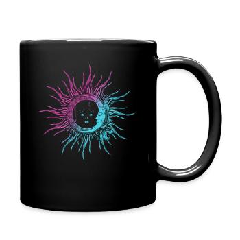 Spiritualité Lune et Soleil Illustration - Mug uni - noir - Droite