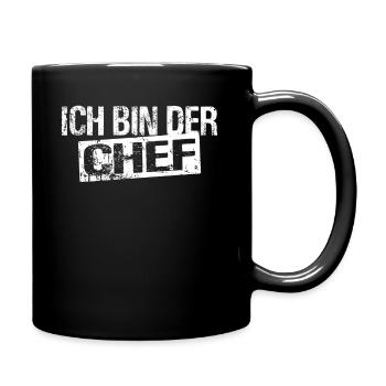 Ich bin der Chef - Selbstständiger Heimwerker - Tasse einfarbig - Schwarz - Rechts