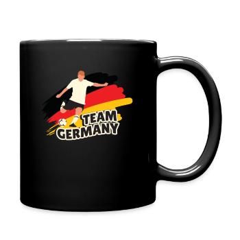 Team Germany Fußball - Tasse einfarbig - Schwarz - Rechts