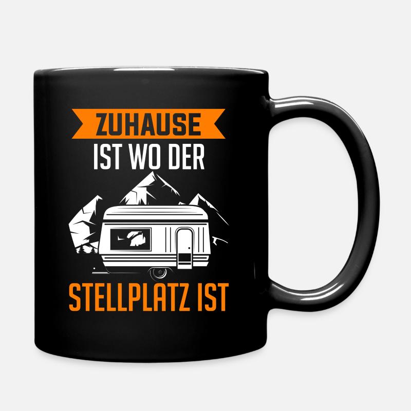 Camping Stellplatz Campingplatz Stellplatz Hobbyca - Tasse einfarbig - Schwarz