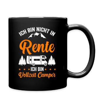 Camping Rentne Campingplatz Stellplatz Hobbycamper - Tasse einfarbig - Schwarz - Rechts