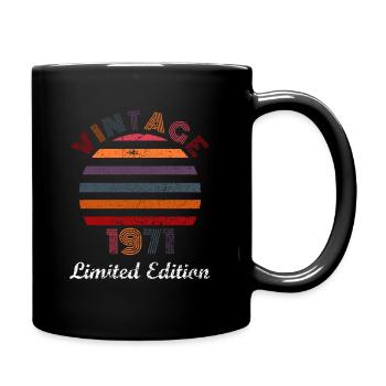 Vintage 1971 71 Birthday Retro Vintage Gift - Full Colour Mug - black - Right