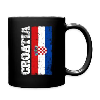 Drapeau de la Croatie Drapeau Sport Hrvatska Fan - Mug uni - noir - Droite