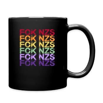 Gegen Nazis - FCK NZS - Gegen Rechts - Special - Tasse einfarbig - Schwarz - Rechts