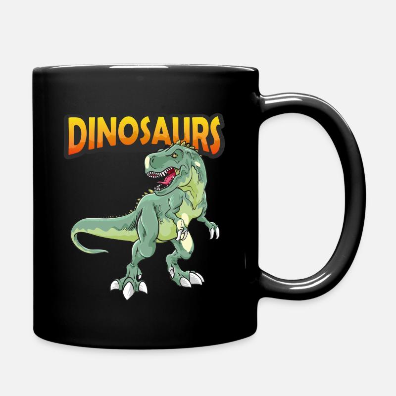 Dinosaurier - Rex Dino Welt - Tasse einfarbig - Schwarz