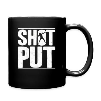 Lancer de l'athlète Lancer du poids Athlétisme - Mug uni - noir - Droite