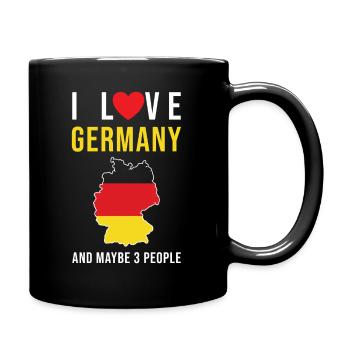 I love Germany German flag - Full Colour Mug - black - Right