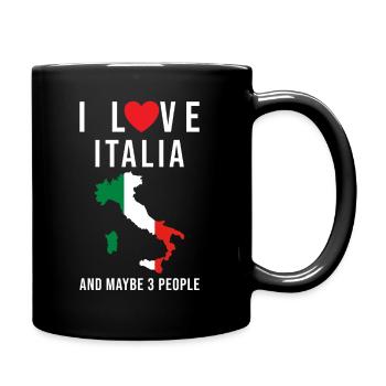 I love italy italian flag - Full Colour Mug - black - Right