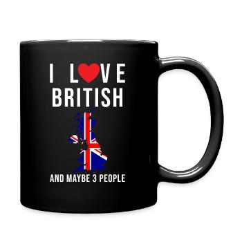 England Ich liebe Britanien - Tasse einfarbig - Schwarz - Rechts