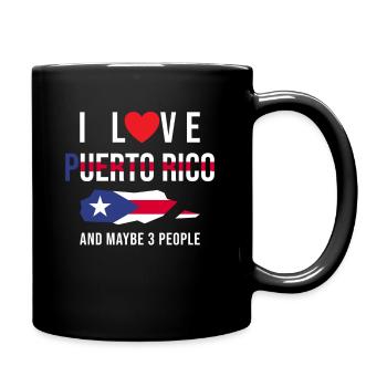 Puerto Rico Ich liebe Puerto Rico - Tasse einfarbig - Schwarz - Rechts