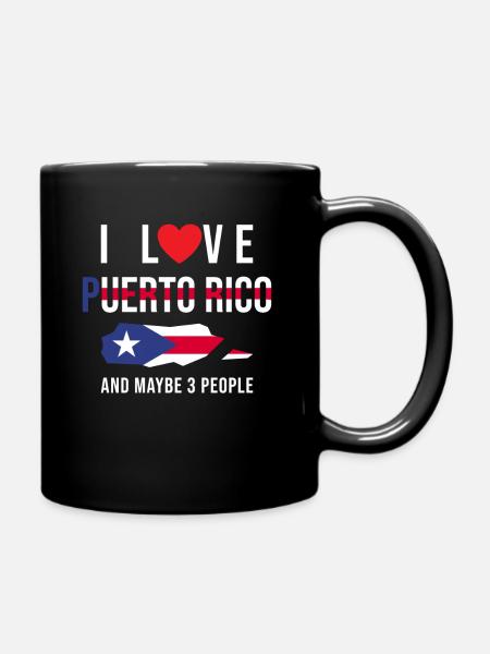 Puerto Rico I love Puerto Rico - Full Colour Mug - black