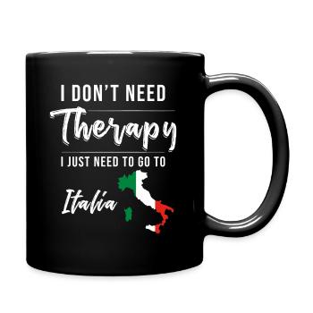 Italie disant vacances en Italie - Mug uni - noir - Droite
