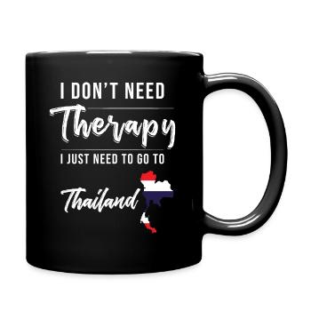 Thailand Urlaub Spruch Thailand - Tasse einfarbig - Schwarz - Rechts