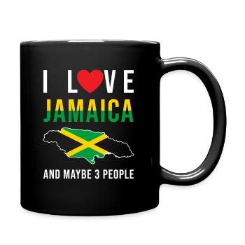 Jamaïque j'aime la Jamaïque - Mug uni - noir - Droite