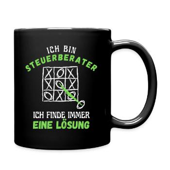 Steuerberater - Lustiges Steuer-Beratung - Tasse einfarbig - Schwarz - Rechts