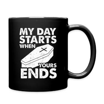 Undertaker funeral morgue Undertaker - Full Colour Mug - black - Right