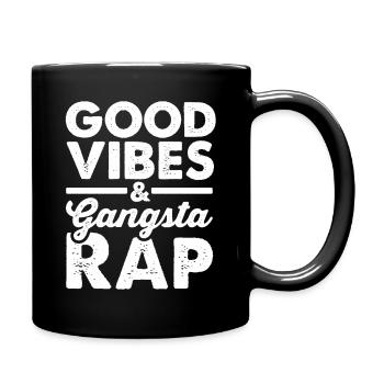 Gangsta Music Deutschrap Rapper Hip Hop Rapping - Full Colour Mug - black - Right